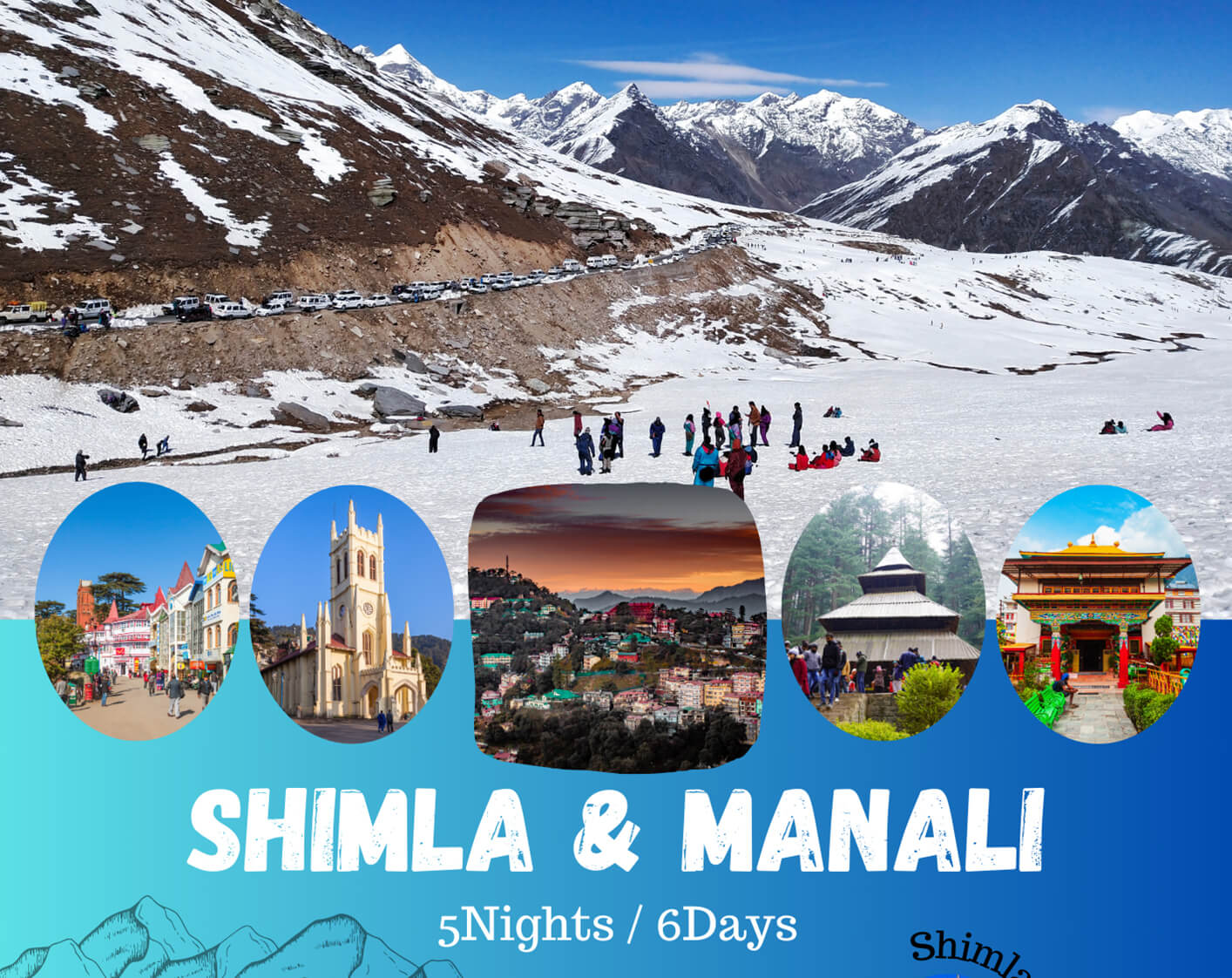 Chandigarh - Shimla - Manali - Chandigarh Honeymoon Pacakge (Valid 20 April TO June 2025)