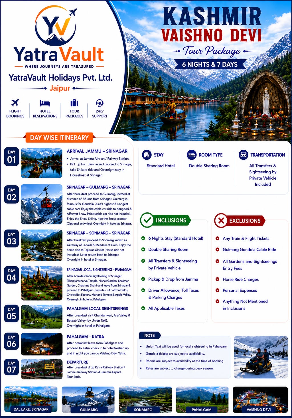 KASHMIR VAISHNO DEVI PACKAGE